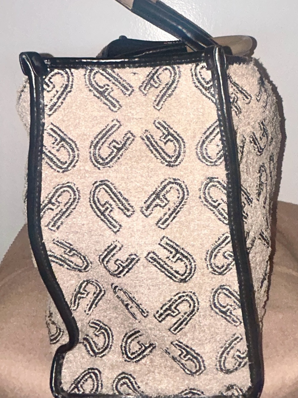 FURLA Opportunity NATURALE LARGE Textile & Leather TOTE HANDBAG - Picture 4 of 10